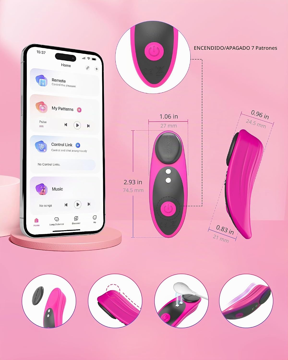 LOVENSE Lush 2 G-spot - Vibrador de huevos para mujer + LOVENSE Fer...