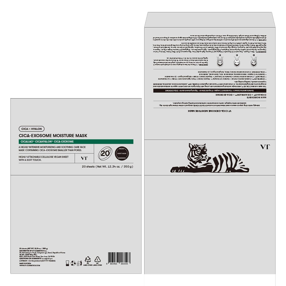 VT COSMETICS Mascarilla Humectante Cica-Exosoma 20 Hojas | Centella...