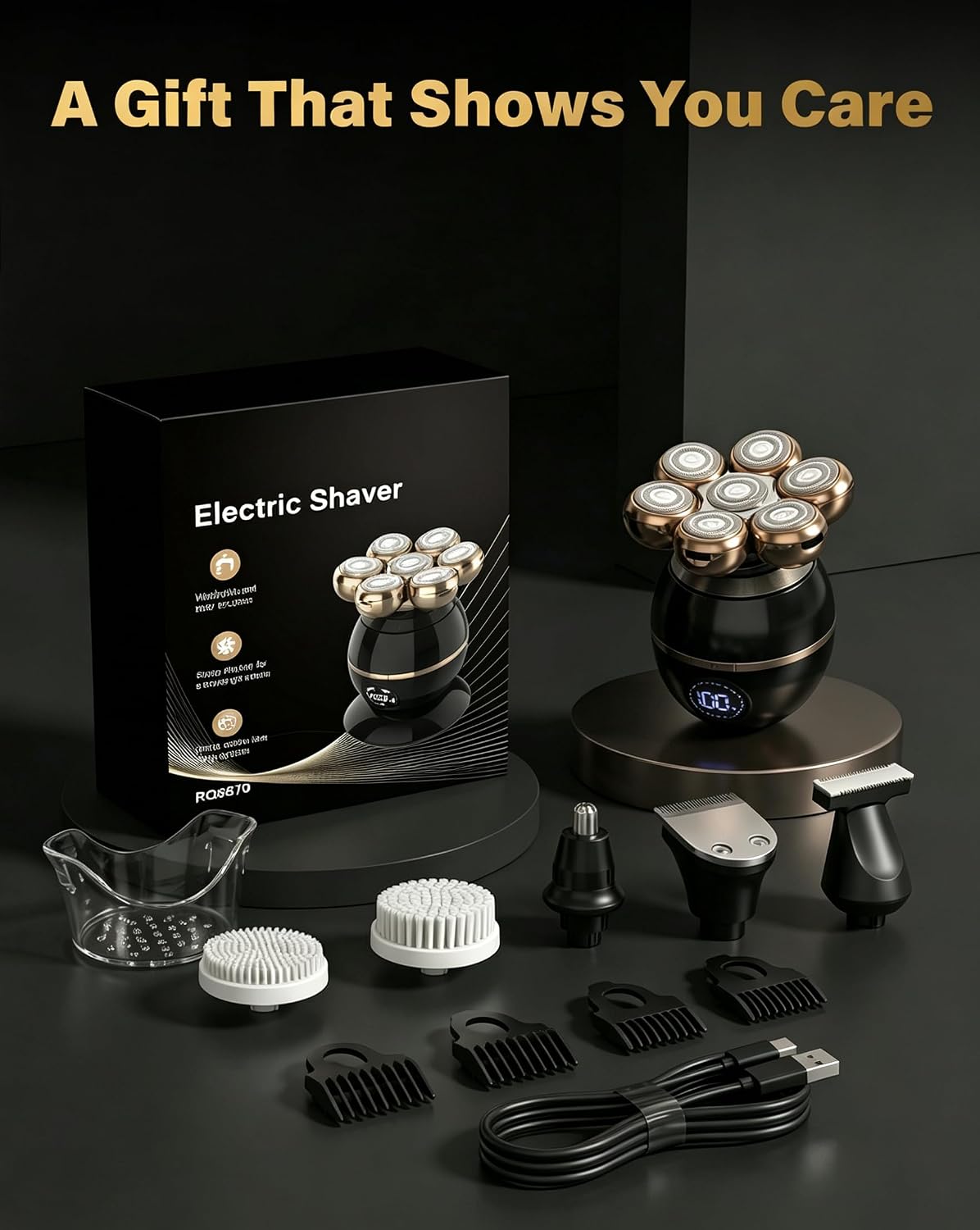 Afeitadoras de cabeza para hombres calvos: maquinilla de afeitar el...