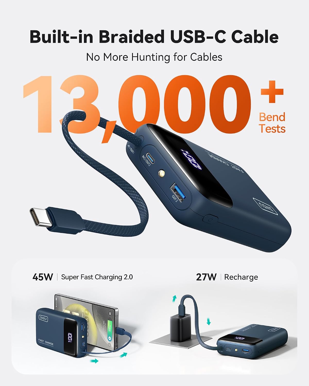 Cargador portátil INIU 20000mAh, banco de carga rápida más pequeño...