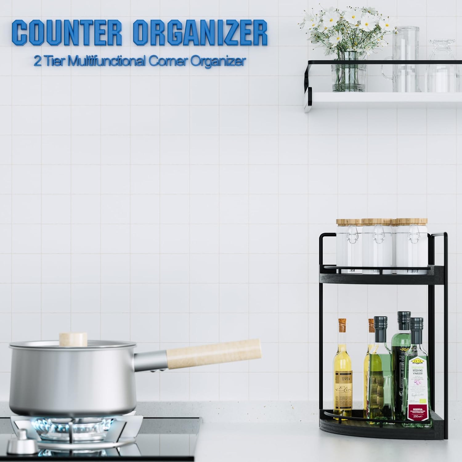 CeleVista Organizador esquinero para encimera de baño, almacenamien...