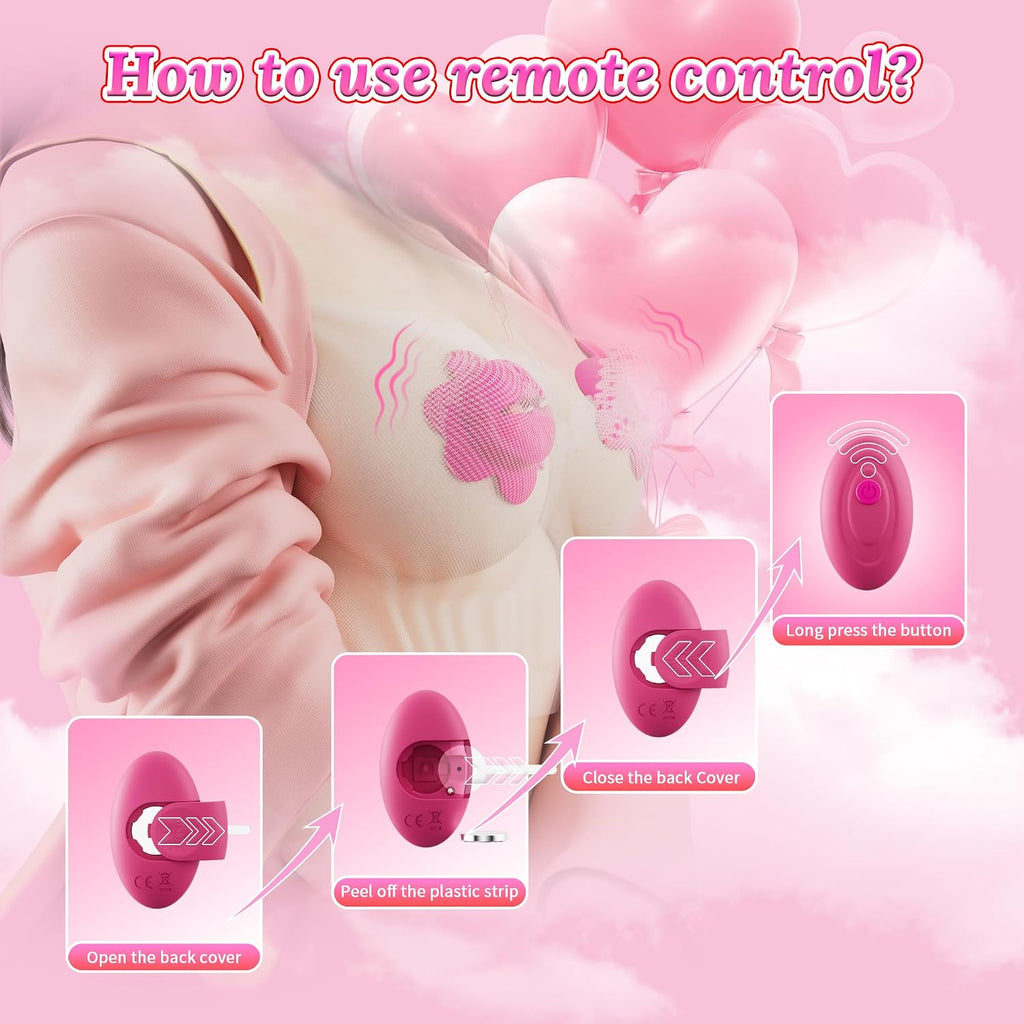 KUSHOR Juguetes de pezón vibrador para mujeres, pinzas vibratorias...