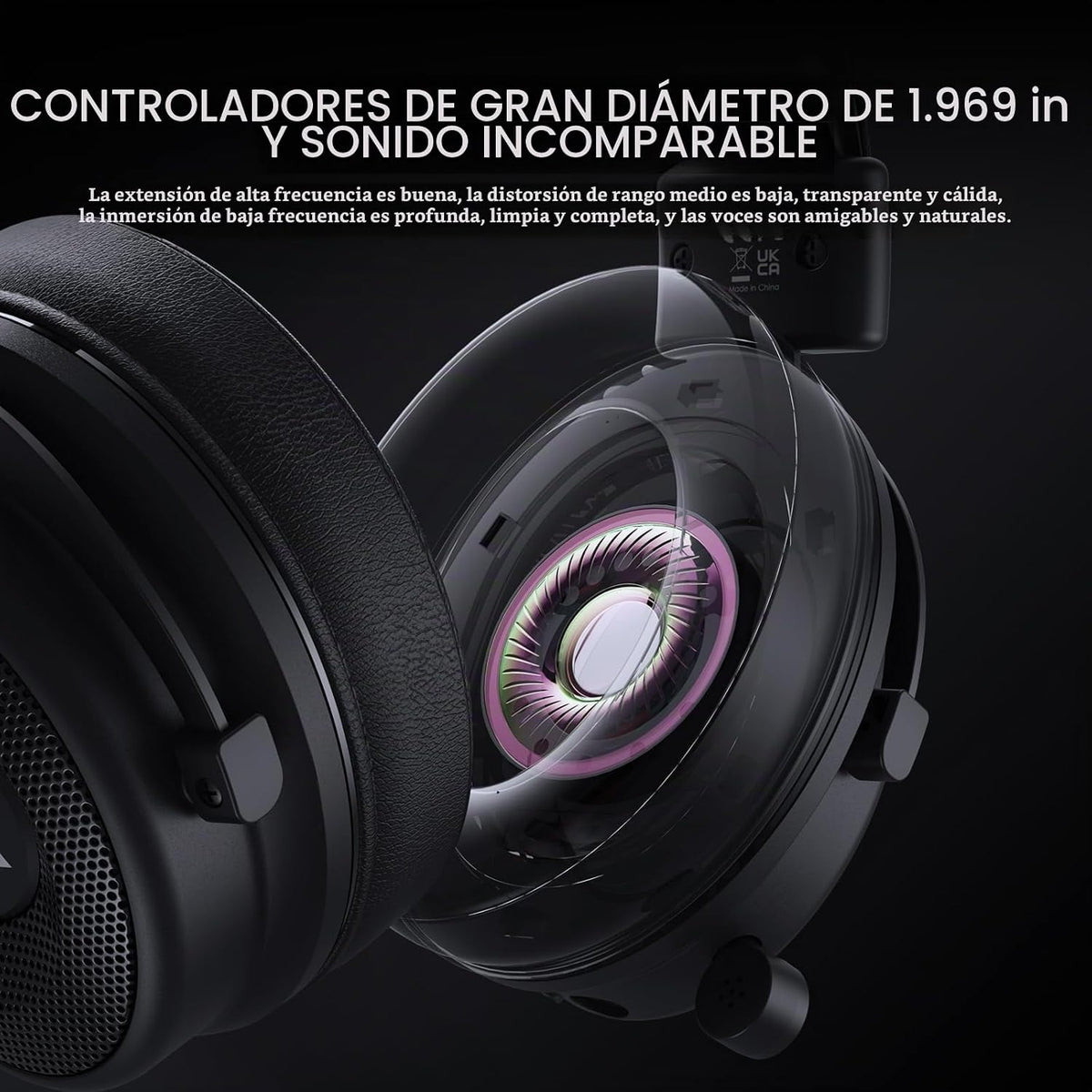EKSA Auriculares USB para juegos para PC, auriculares de computador...