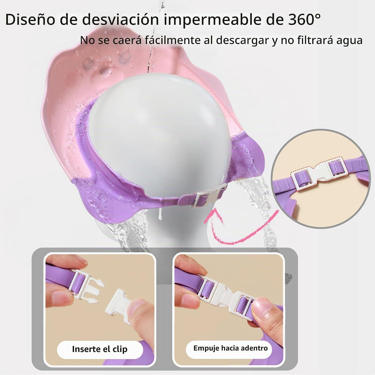 Gorro de baby shower, protector para baby shower, gorro de ducha pa...