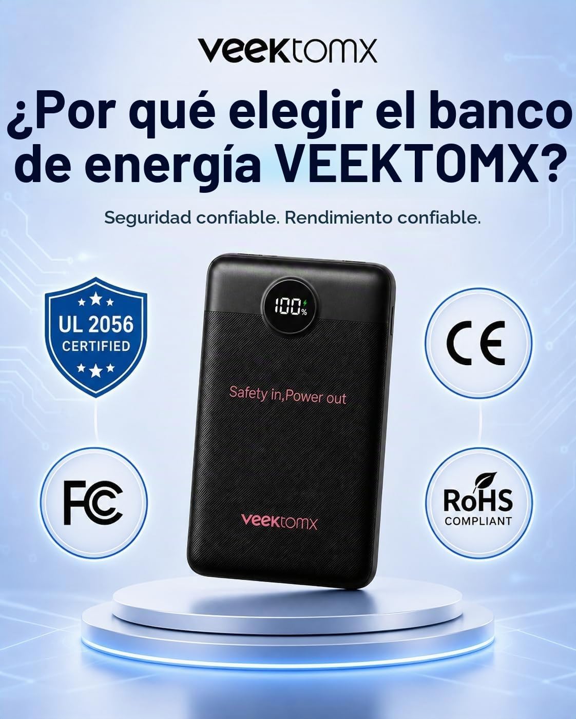 VEEKTOMX mini banco del poder 10000mAh, cargador rápido 22.5W para...