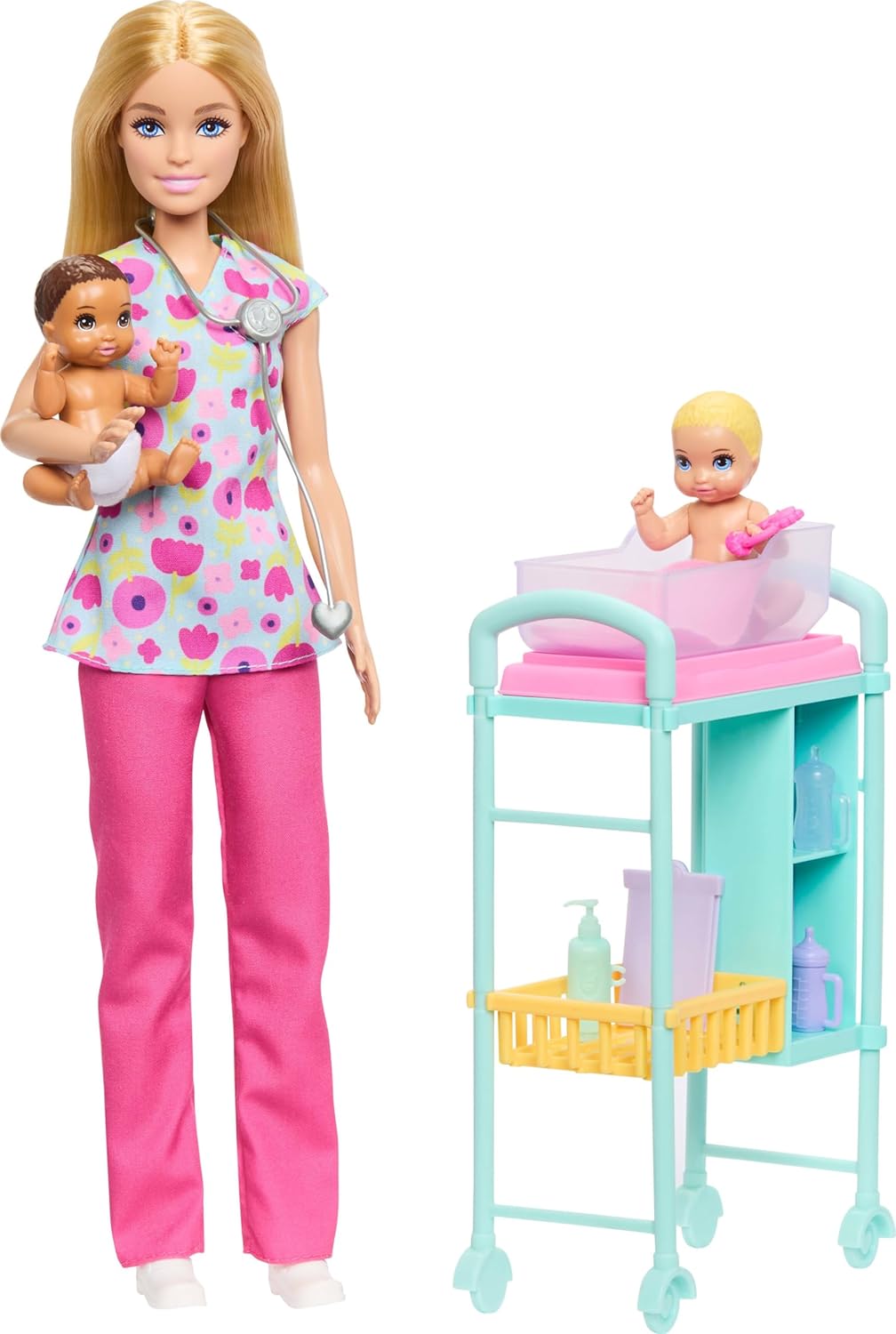 Barbie Careers Baby Doctor - Muñeca y juego | 2 muñecas de bebé con...