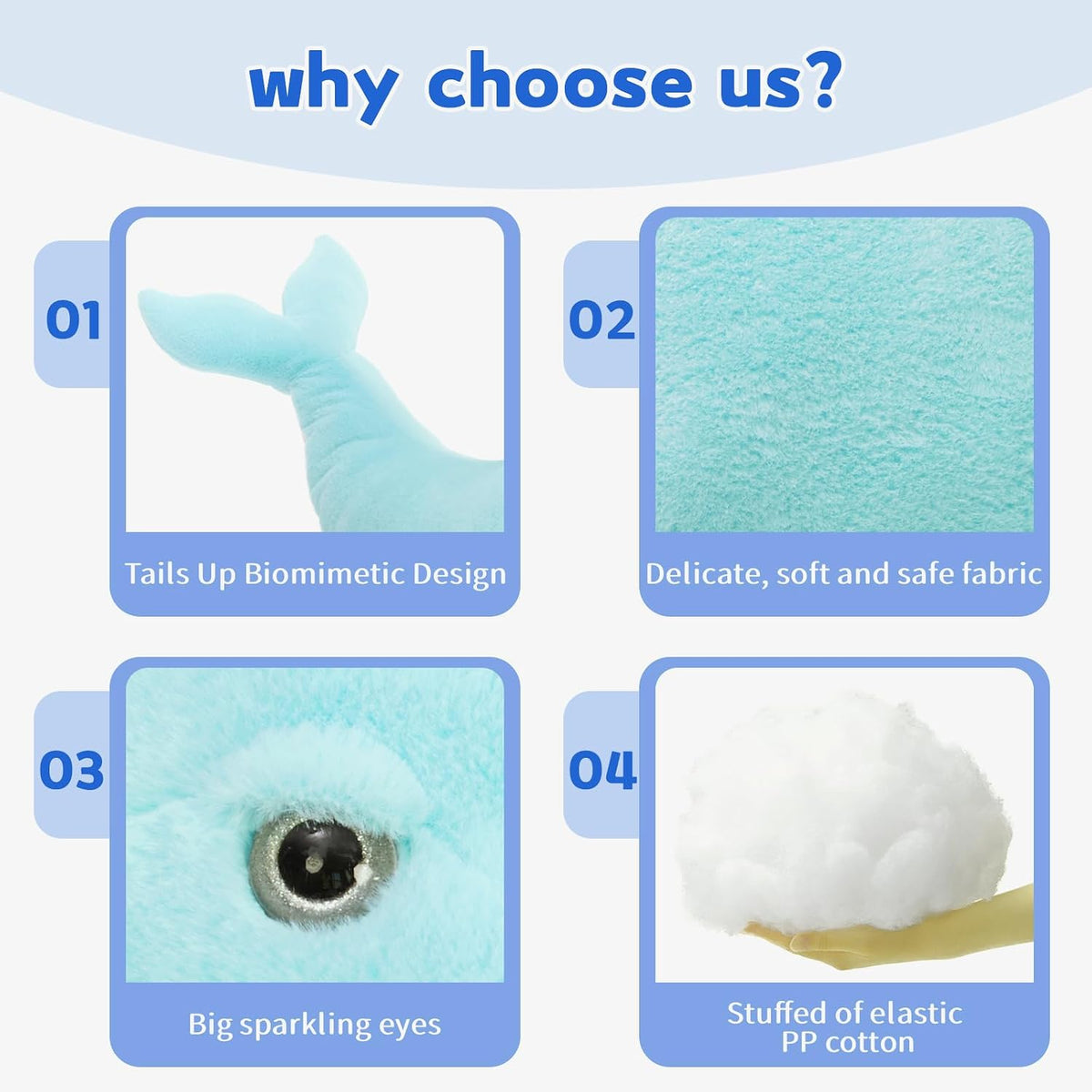 MaoGoLan - Peluche de delfín para niñas, animal marino, almohada de...