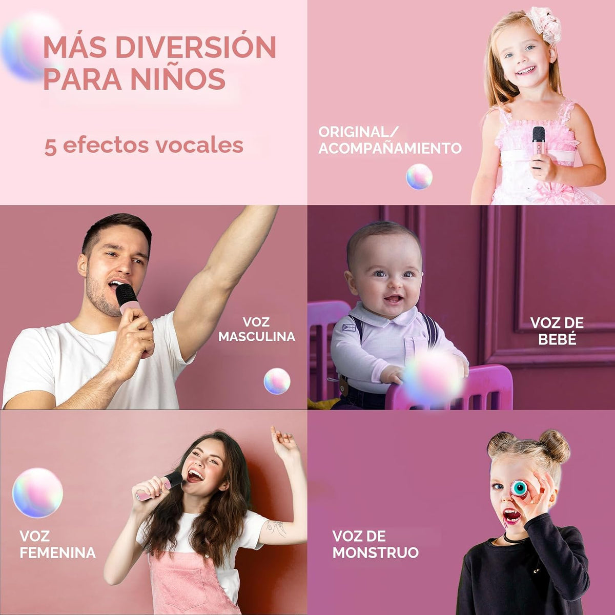 YLL Máquina de karaoke para niños y adultos, regalos de cumpleaños...