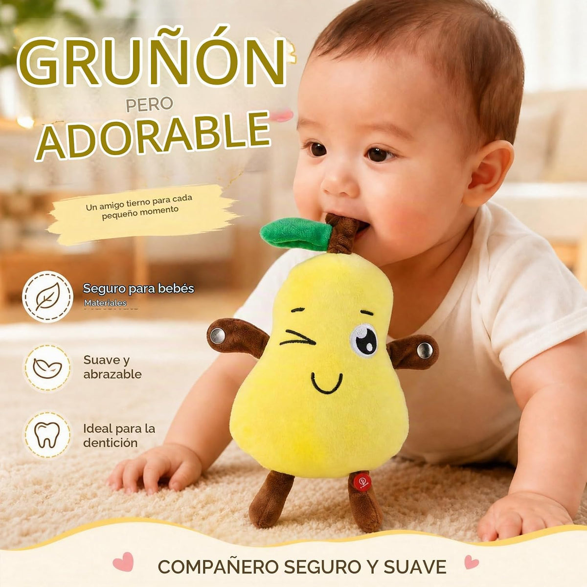 DoddyFun Juego de juguetes de peluche interactivos con música para...