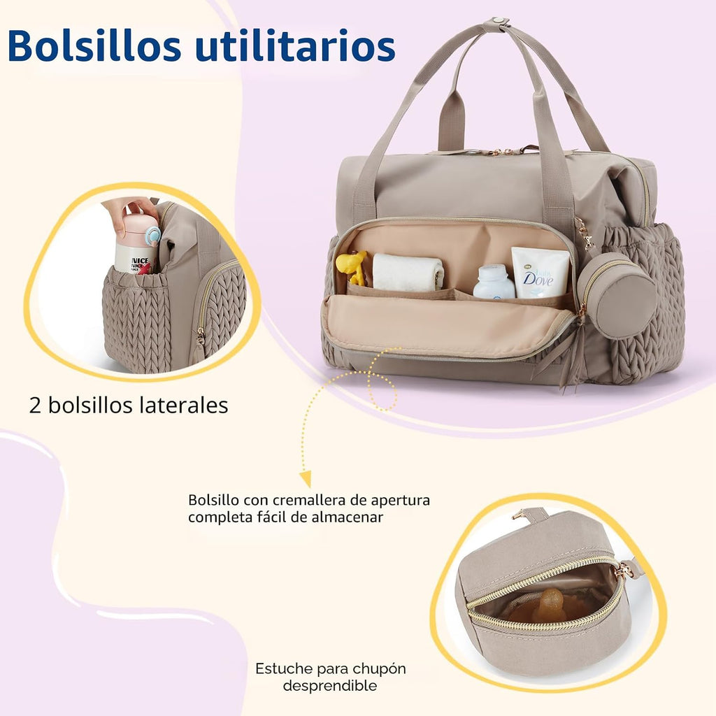 mommore - Bolso para pañales, bolsos de gran capacidad para viajes,...
