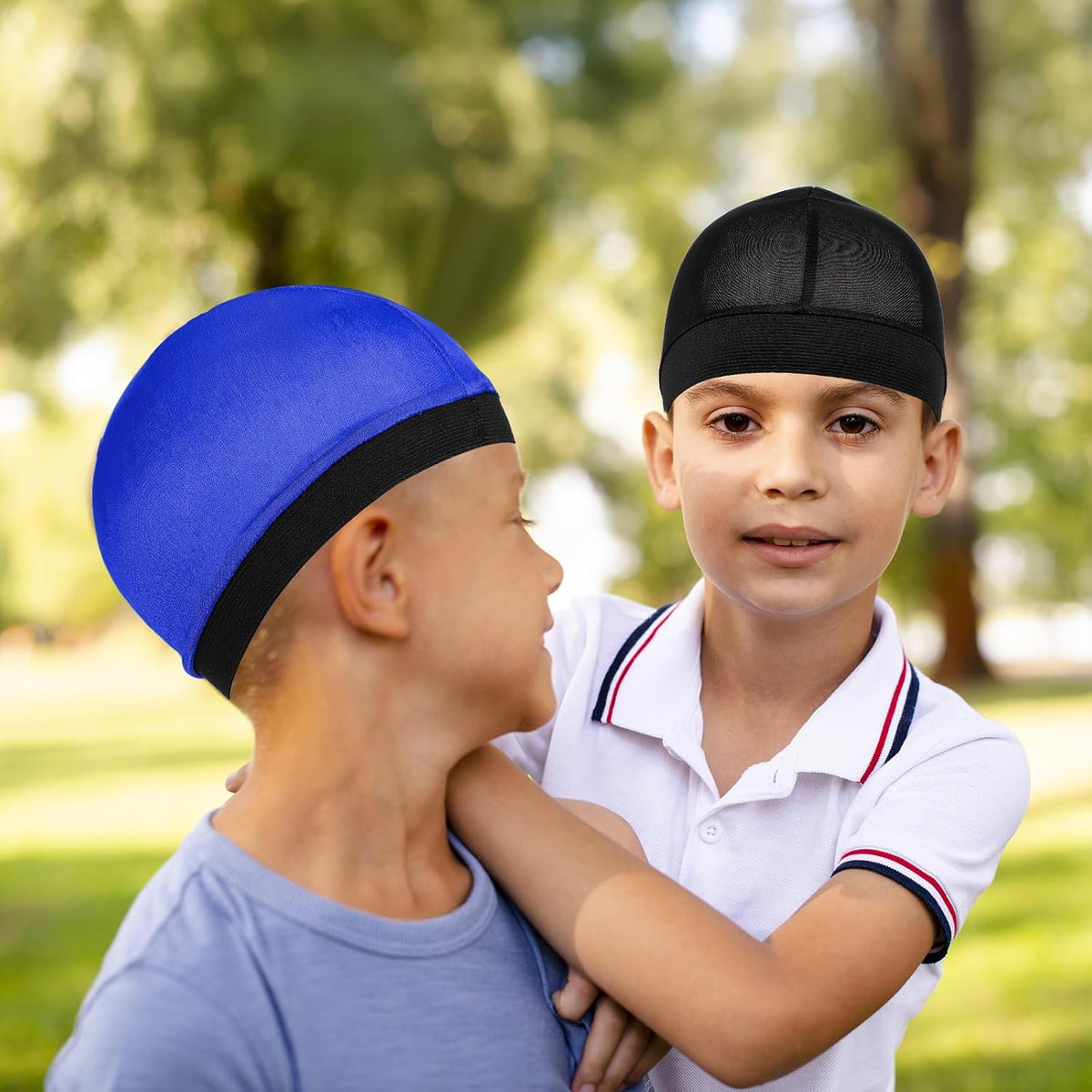 KFHENSOMR Juego de 6 piezas de durag sedoso con gorras onduladas pa...