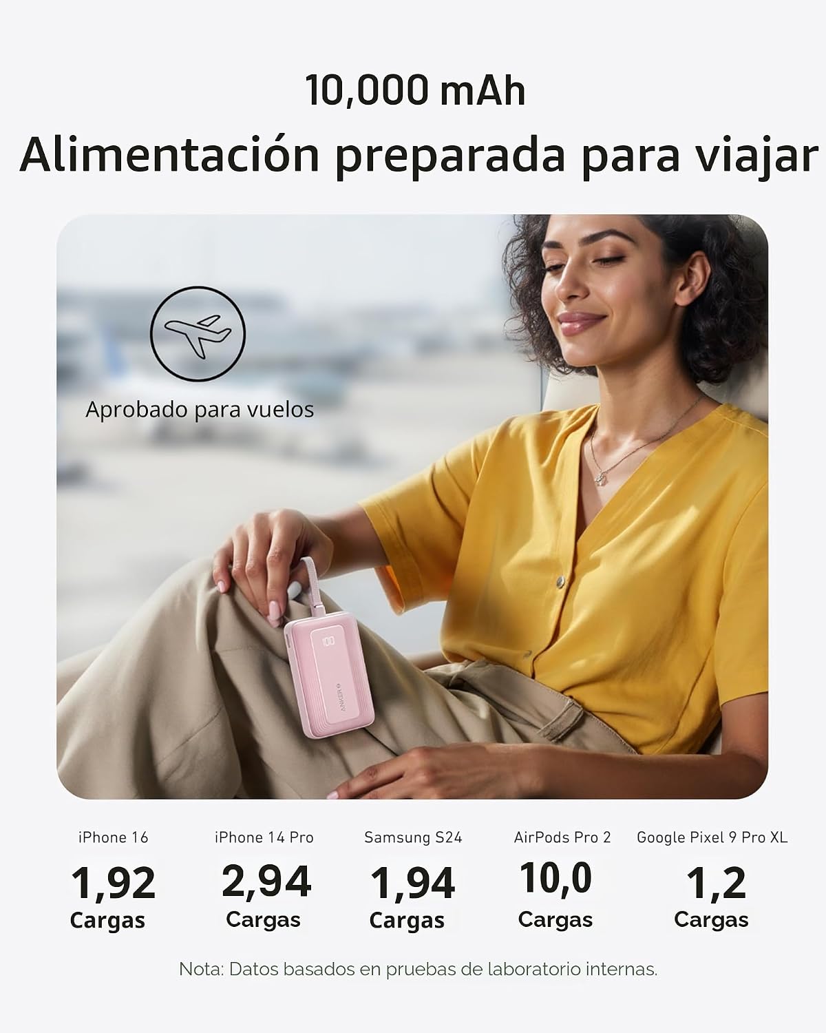 Anker Power Bank, 10,000 mAh 30 W con cargador portátil USB-C esenc...