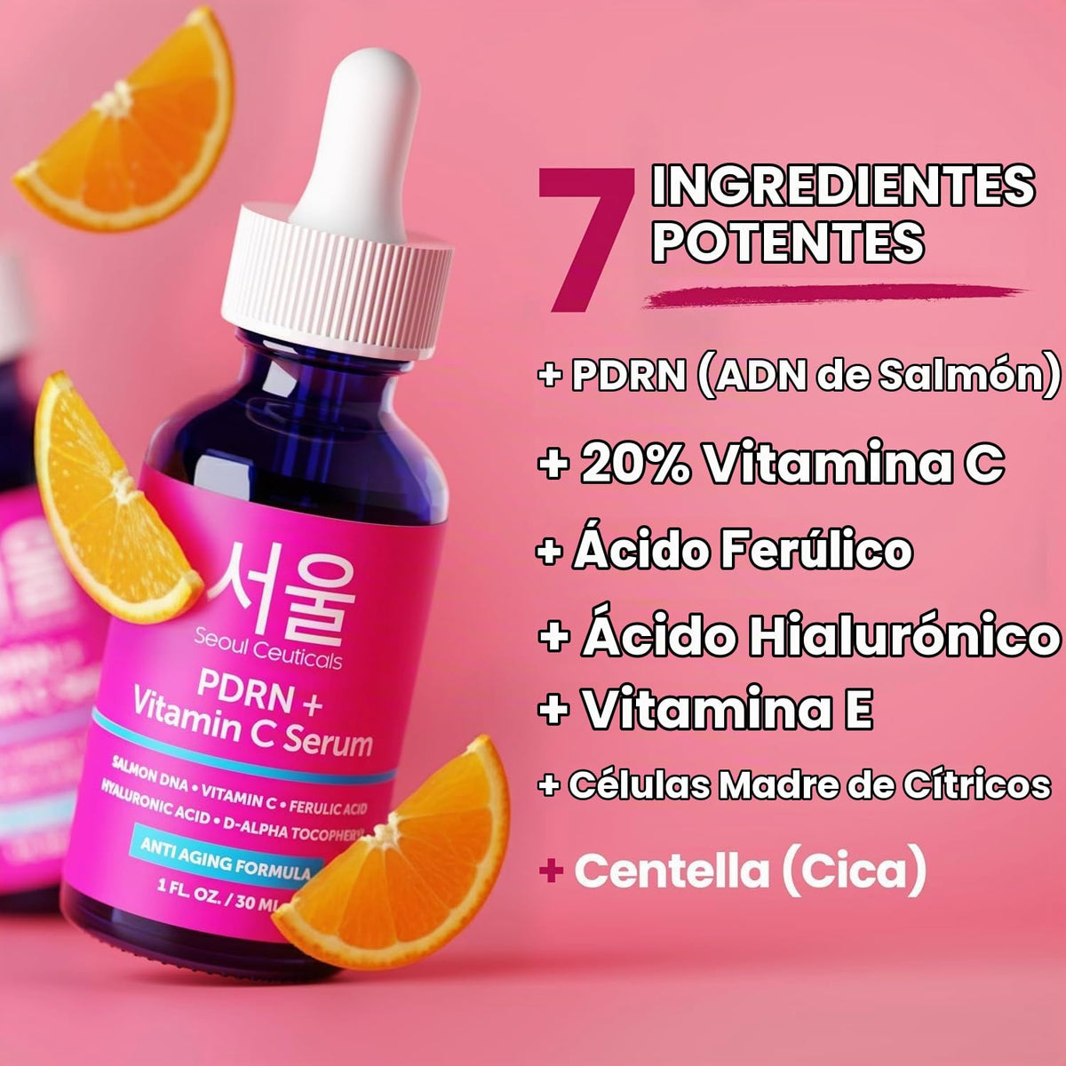 SeoulCeuticals PDRN Serum Salmon DNA Vitamina C Suero facial Cuidad...