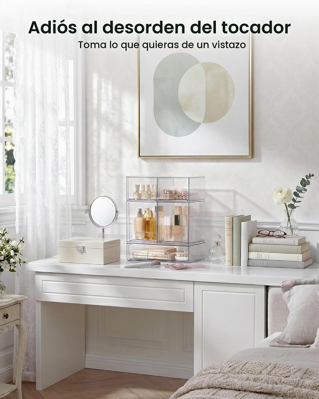 Vtopmart - Juego de 5 cajones de almacenamiento apilables, contened...