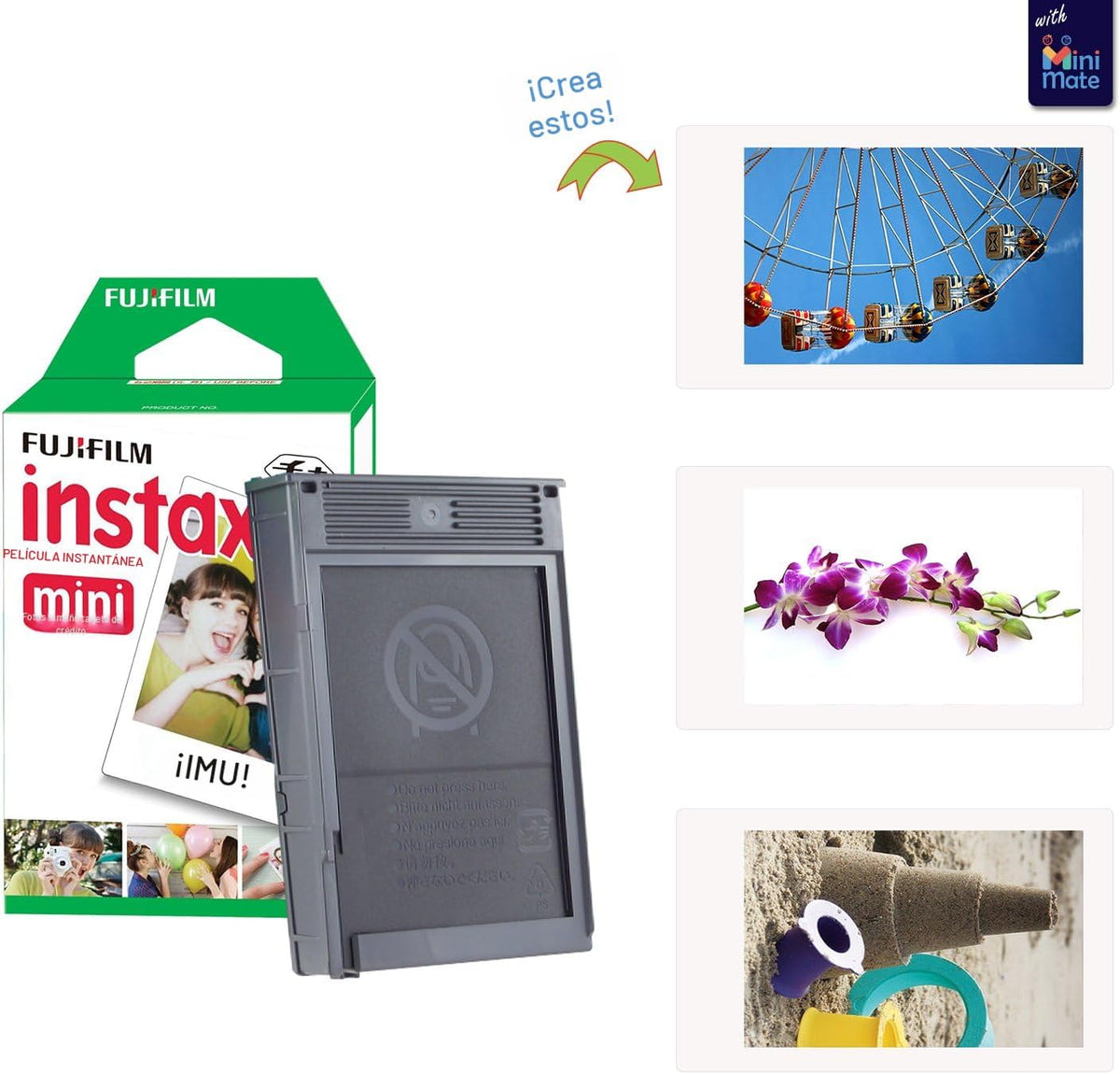 Cámara instantánea Fujifilm Instax Mini 12 color verde menta + estu...