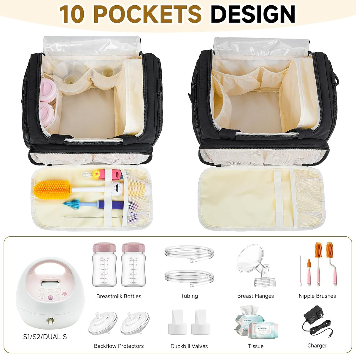 Jaffzora Bolsa acolchada para extractor de leche compatible con Spe...