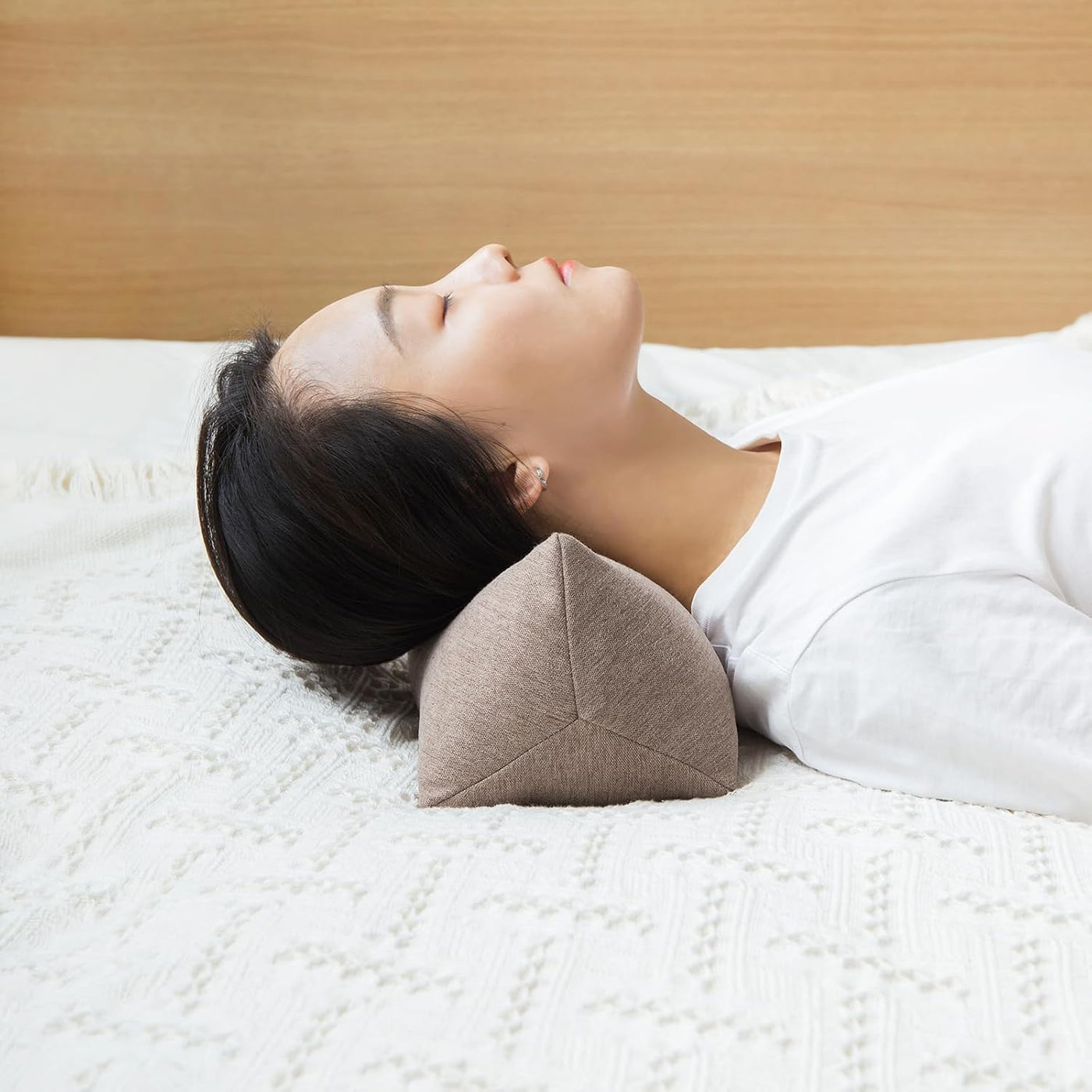 Almohada de Apoyo para el Cuello de Trigo Sarraceno, Almohada Cilín...