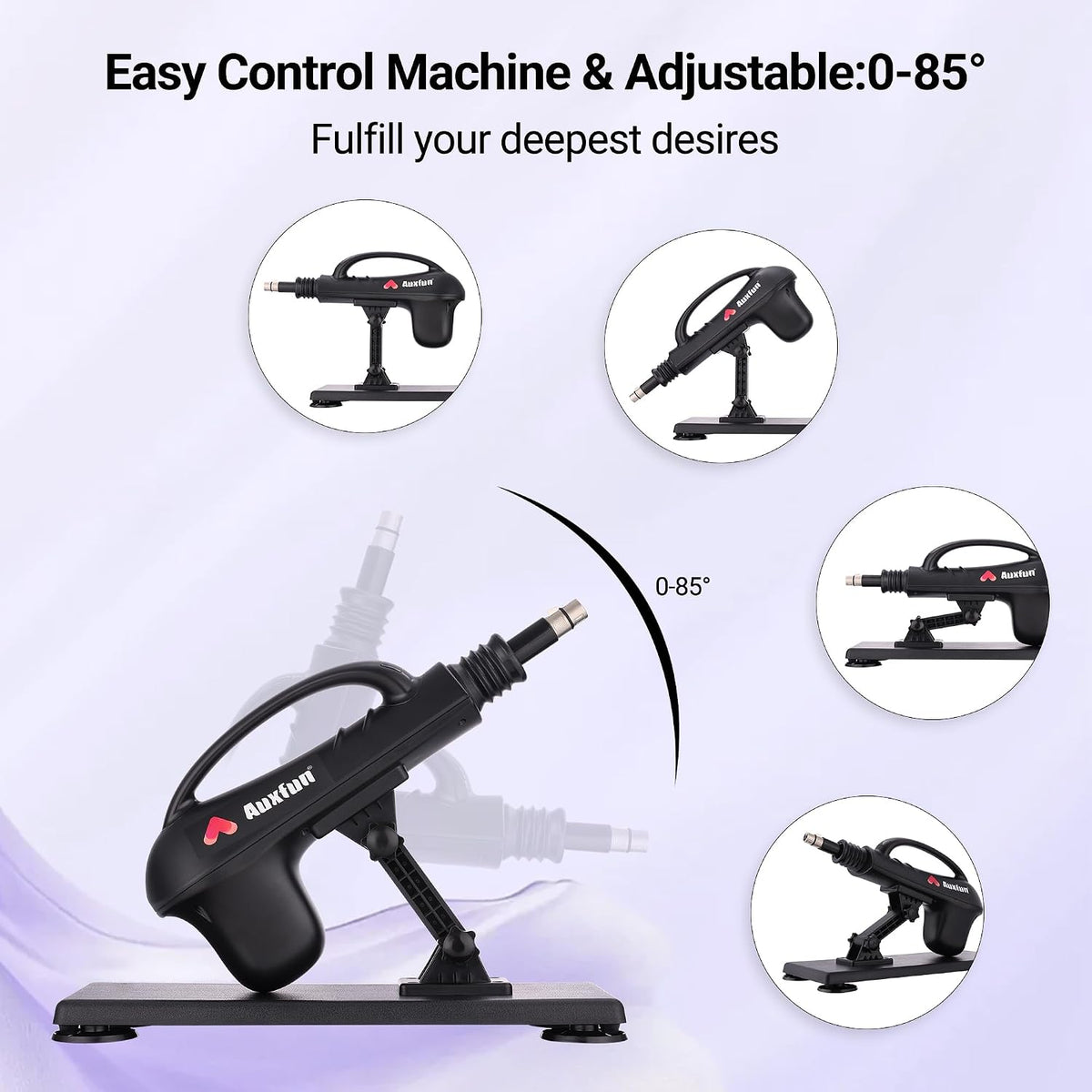 Máquina sexual AUXFUN Consolador con ventosa con tapón anal a tope...