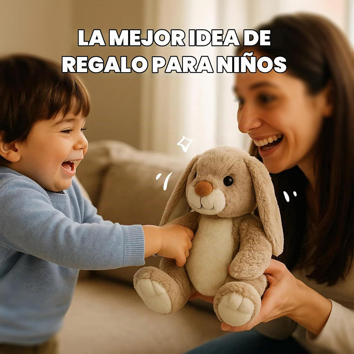 Juguete de peluche de conejo con pies grandes Adorable conejo muñec...
