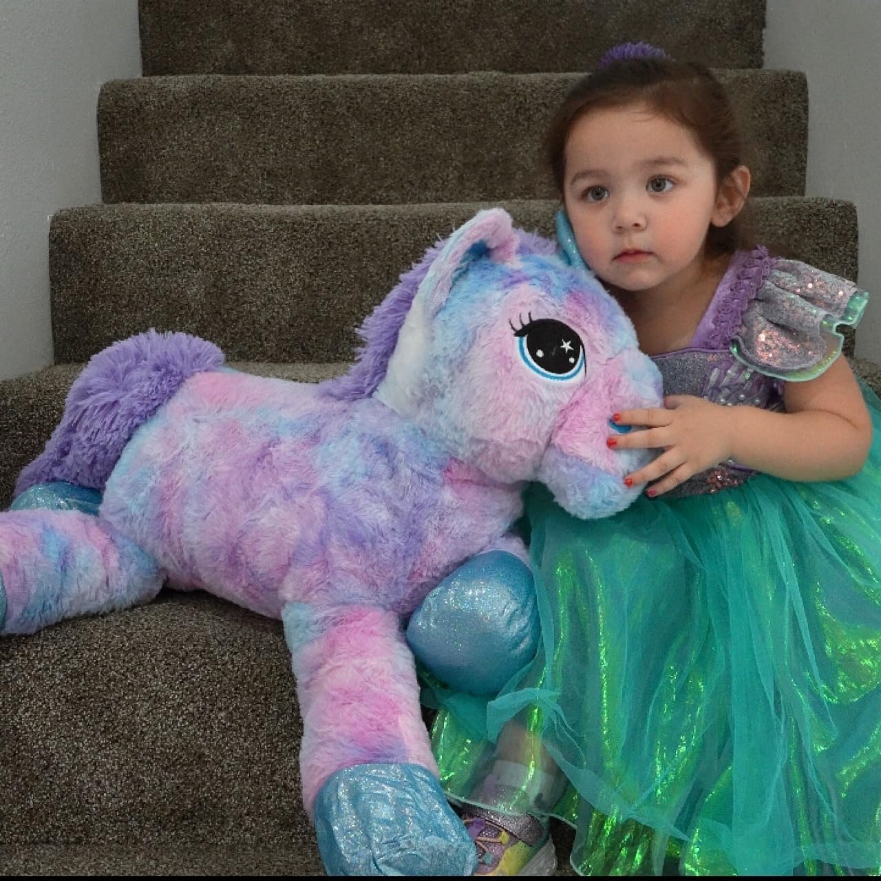 Muiteiur Animal de peluche de unicornio de 31.6 pulgadas, unicornio...
