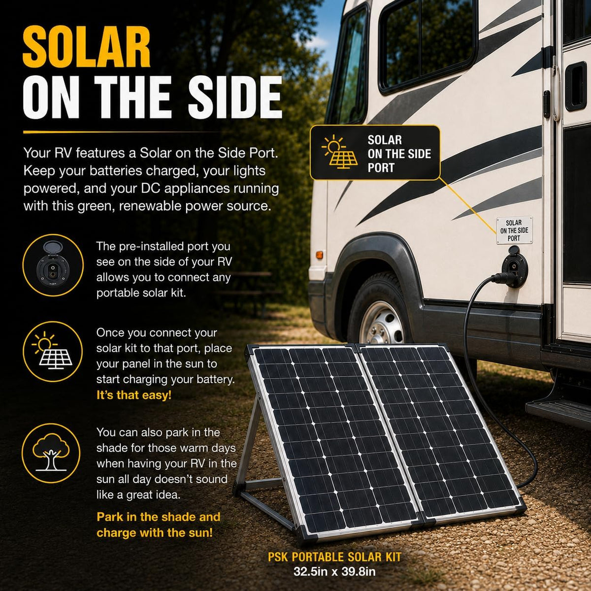 ¡Go Power! Kit de paneles solares plegables, portátiles GP-PSK-120...