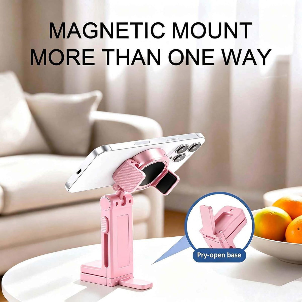 Soporte magnético para teléfono con clip, rotación de 360°, soporte...
