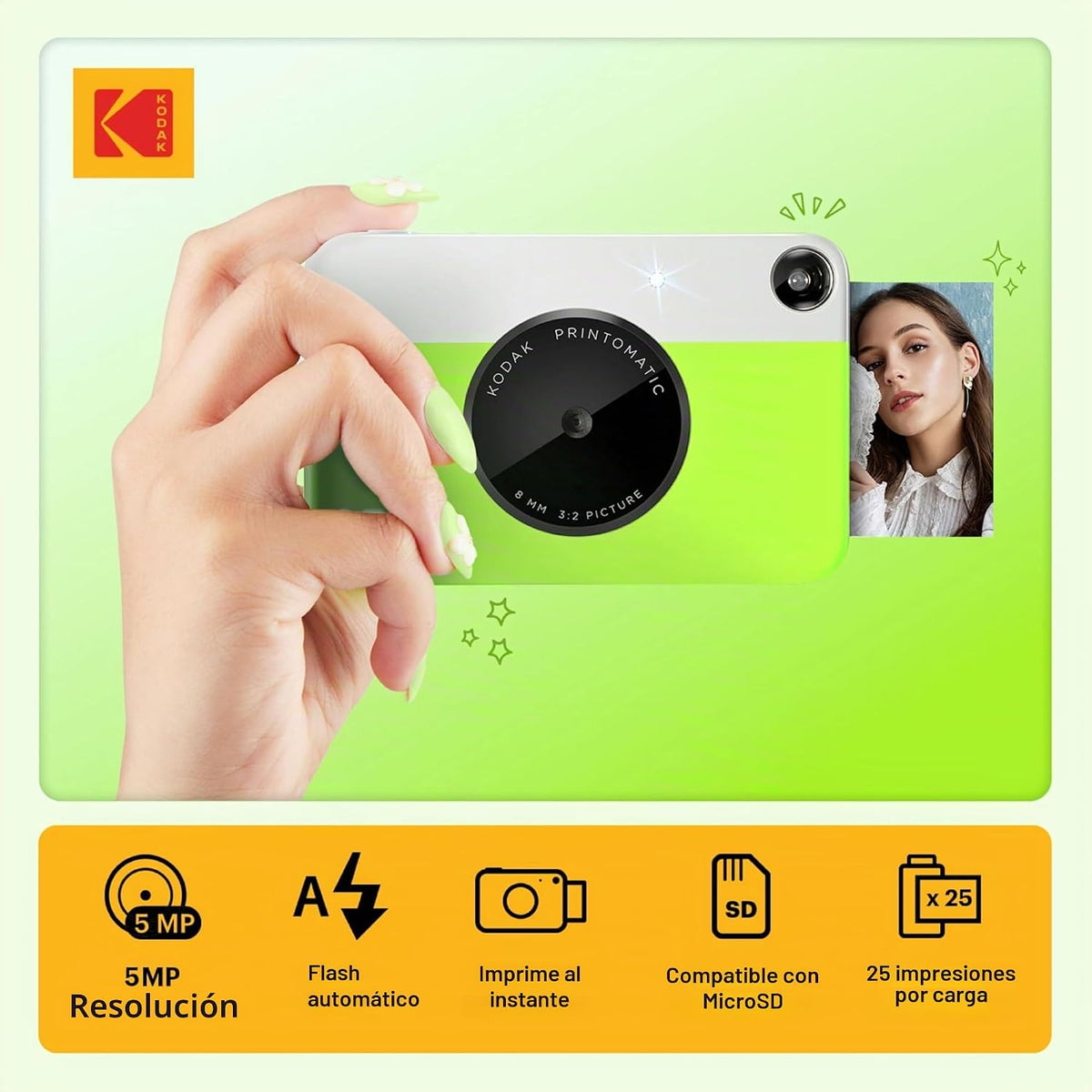 Kodak Printomatic - Cámara digital de impresión instantánea a todo...