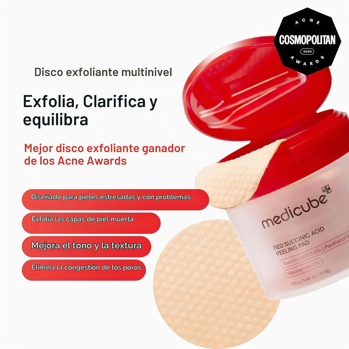 medicube Peel &amp; Swipe Duo - HOCI Peel Shot y almohadilla succín...