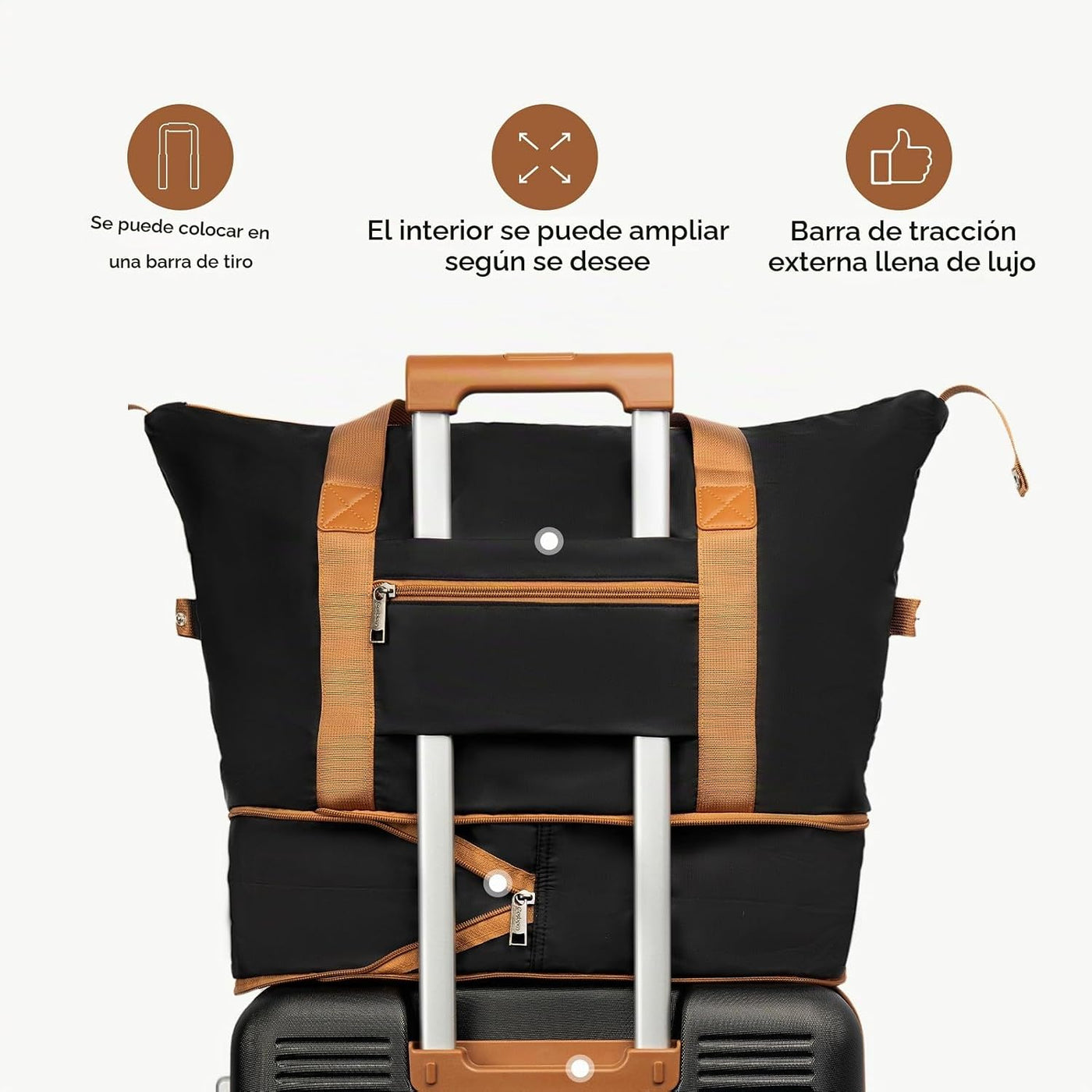 Cosbarn Juego de maletas de 5 piezas con ruedas, juego de maletas r...