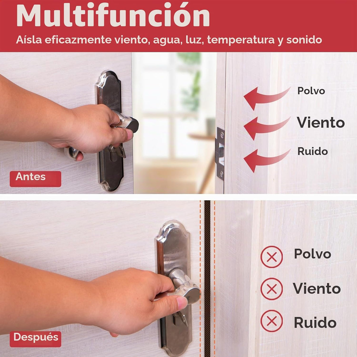 Solike Burlete de puerta de 40 pies con 8 sellos de esquina de puer...