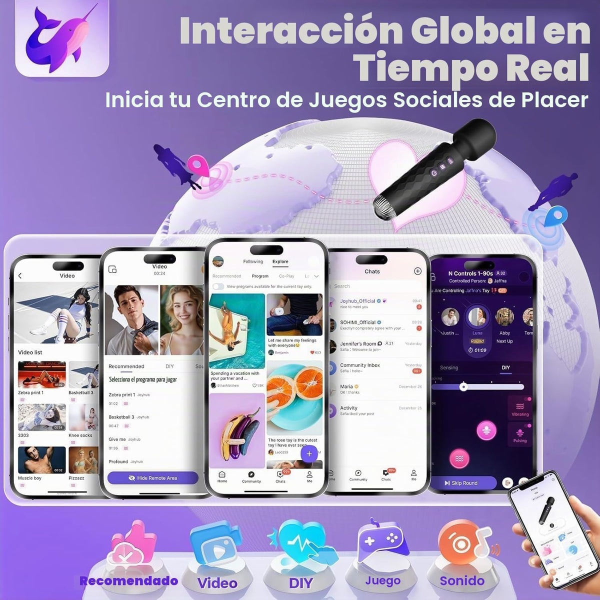 Allovü Juguetes sexuales vibradores para mujeres, varita vibradora...