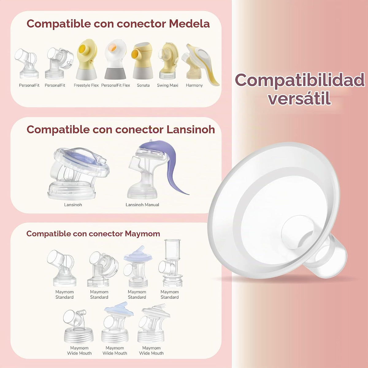 Maymom MyFit Serie Cómoda de 15 mm Diseño de Dos Piezas Protector d...