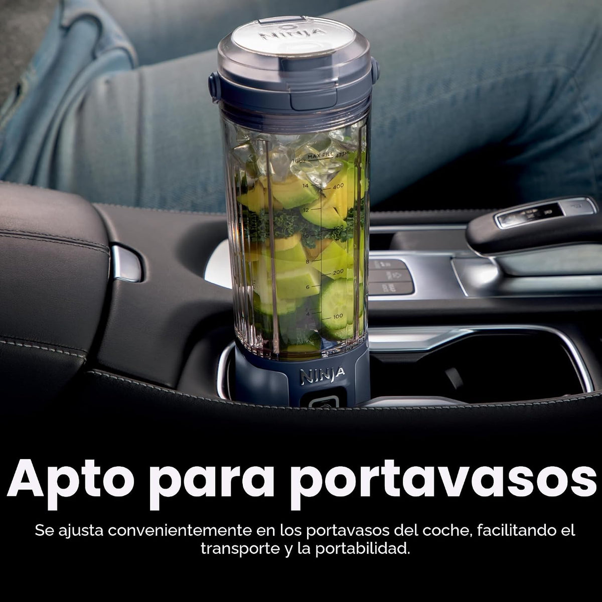 Ninja Blast - Licuadora portátil, inalámbrica, recipiente de 18 onz...