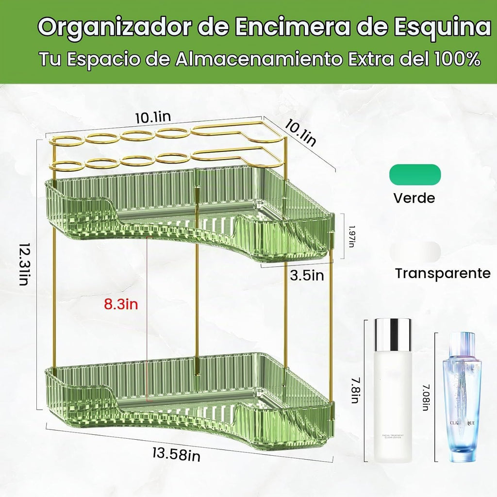 NATURE'S SOURCE Organizador de maquillaje para tocador, organiz...