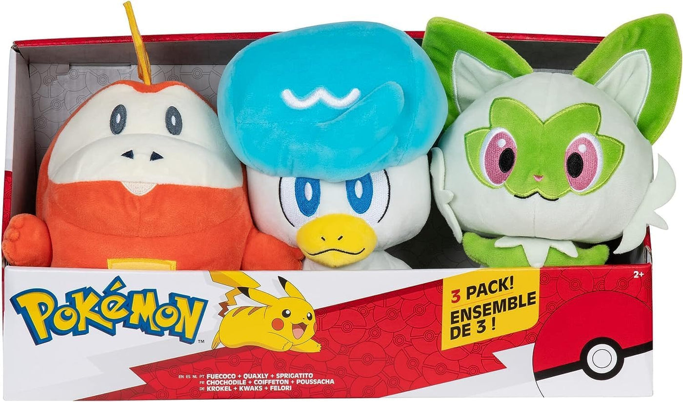 Pokémon Pack de 3 peluches del primer compañero de Paldea - Peluche...