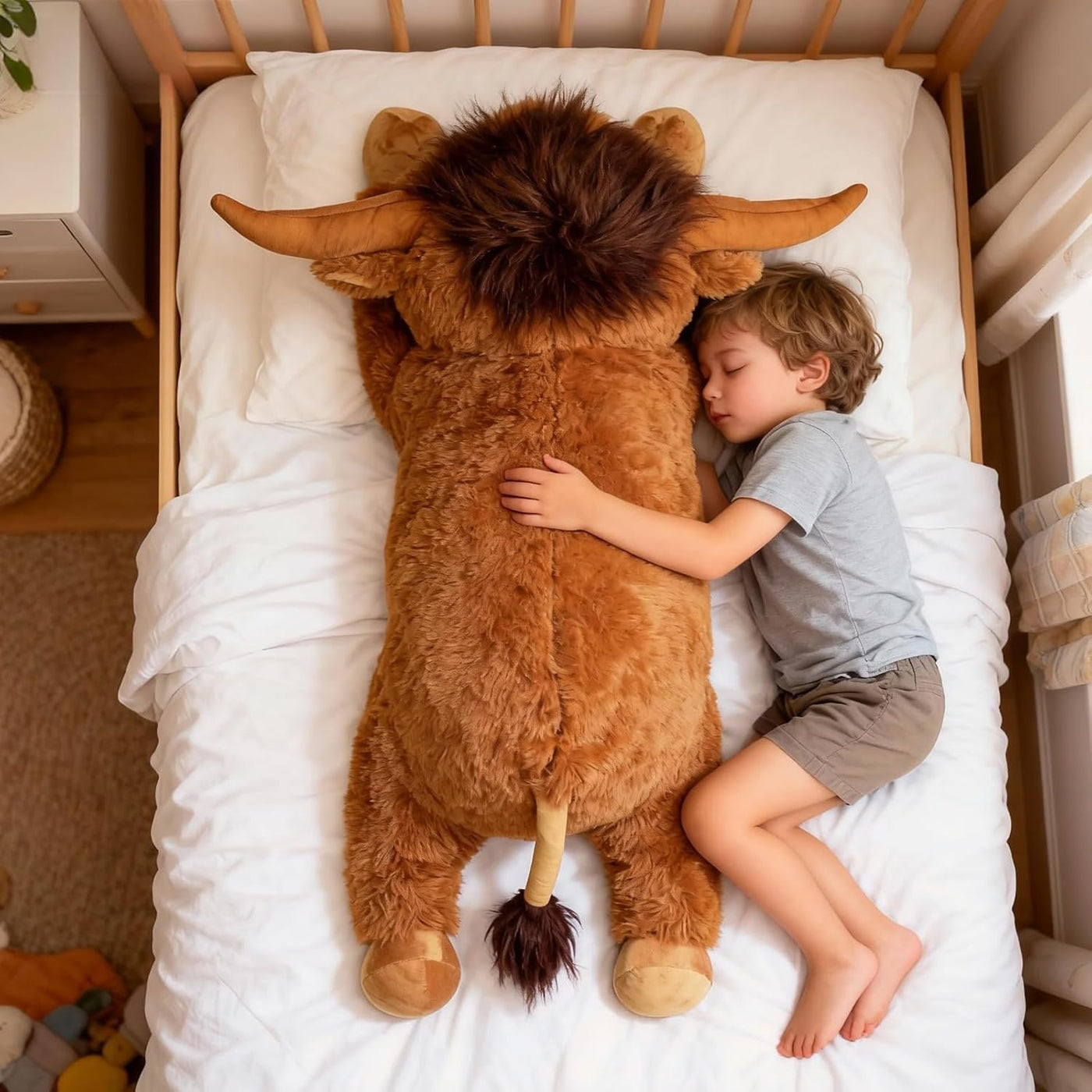 WDXDSOB Peluche de vaca gigante de las Highlands de 38.5 pulgadas m...