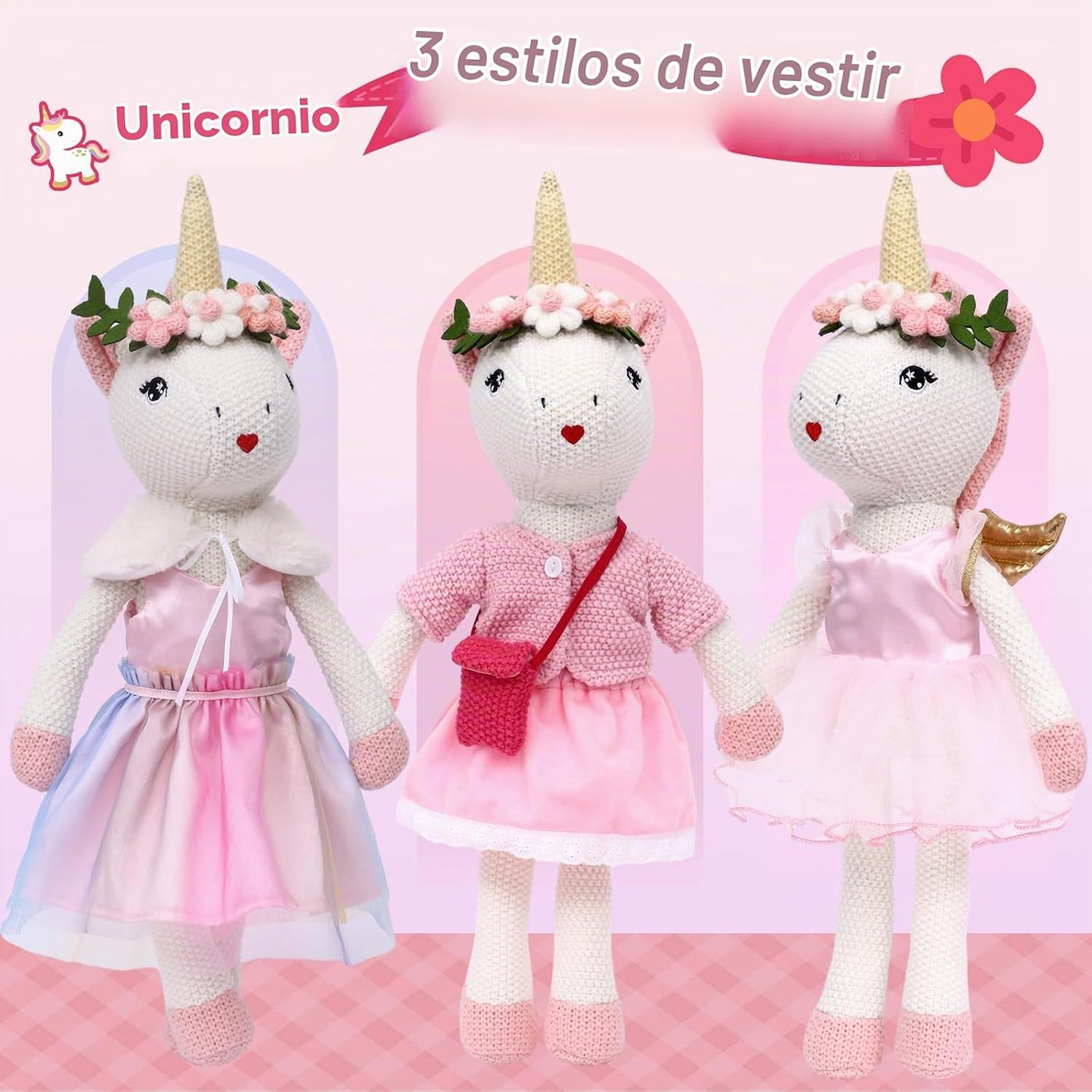 Juguetes de Animales de Peluche Muñeca de Unicornio para Niñas - Mu...