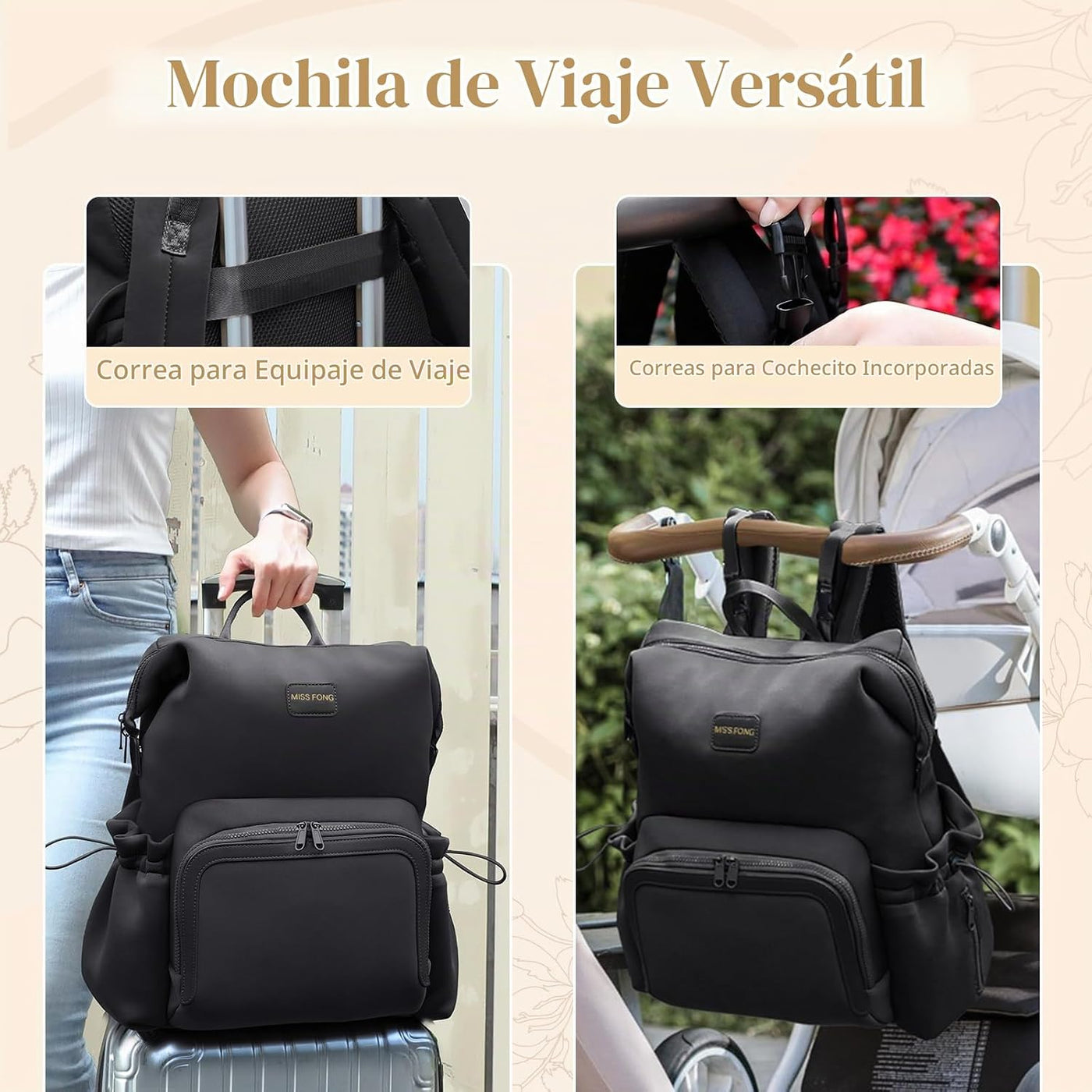 Miss Fong - Mochila para pañales Mochila de neopreno para bebé | Ma...