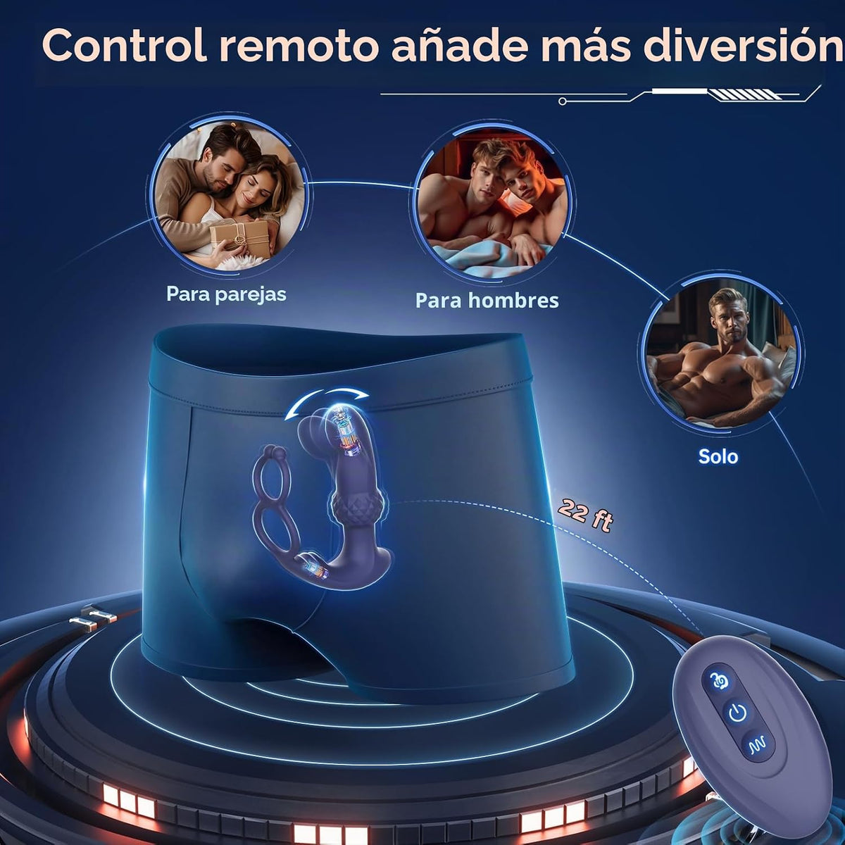 BEISAR - Masajeador de próstata vibrador anal, vibrador de empuje,...