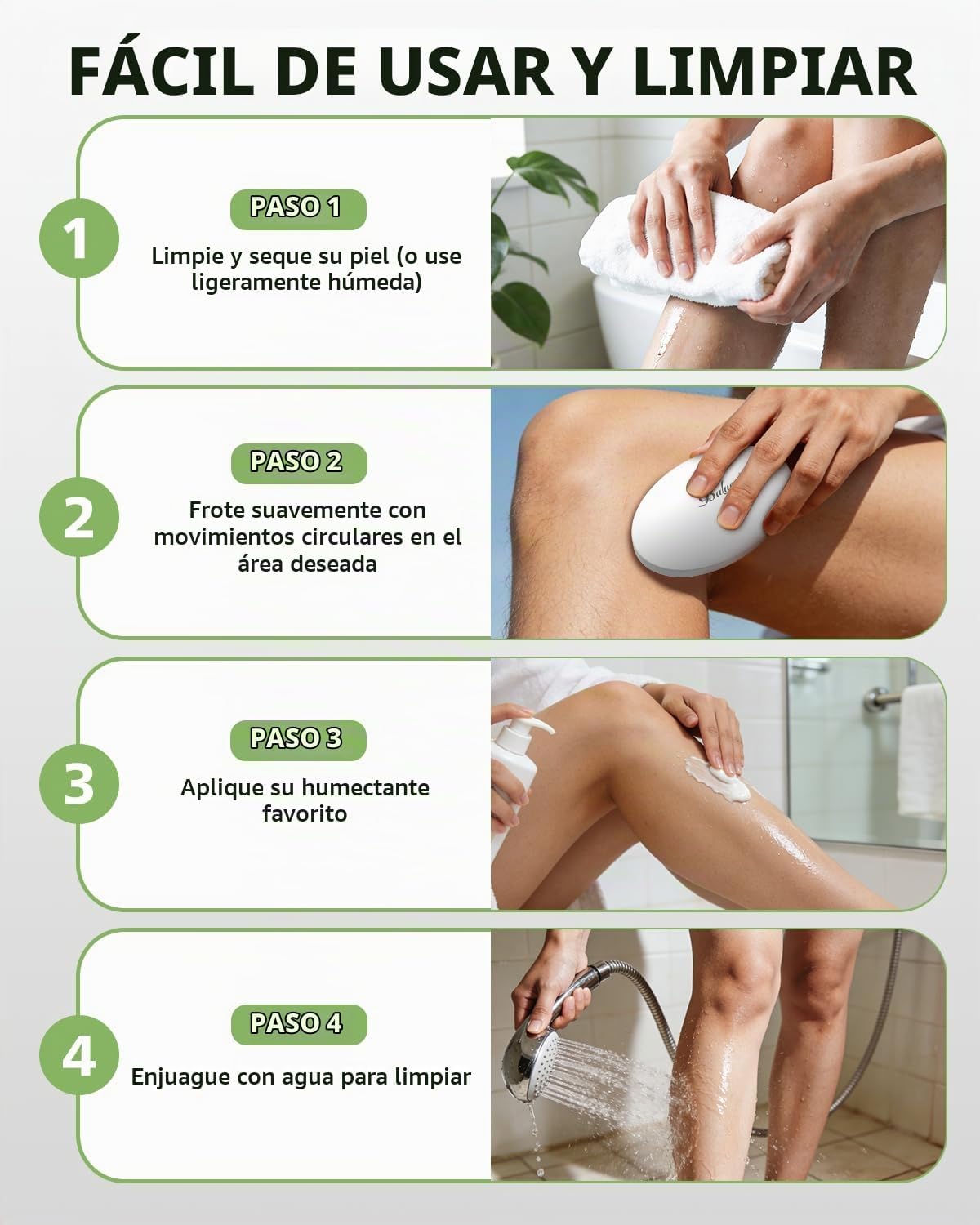 BALUCA Borrador de pelo de cristal para mujeres y hombres, herramie...