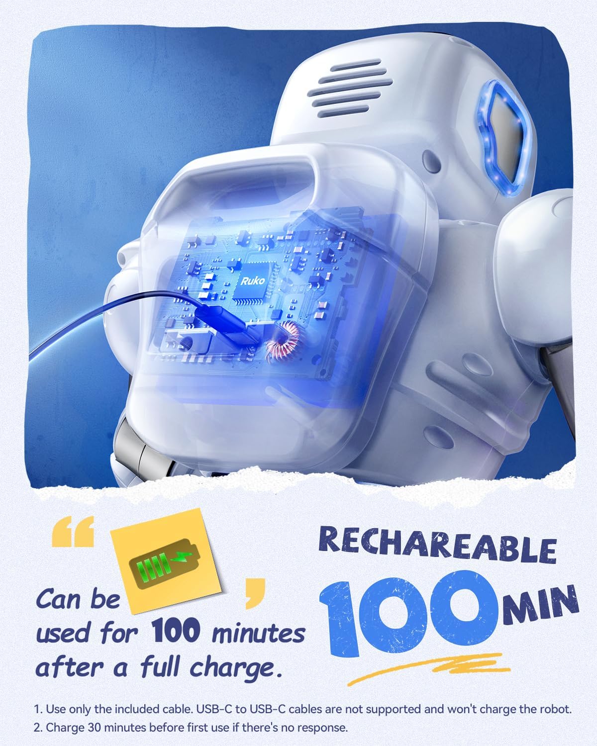 Ruko 1088 Smart Robot Toy para niños, regalo interactivo programabl...