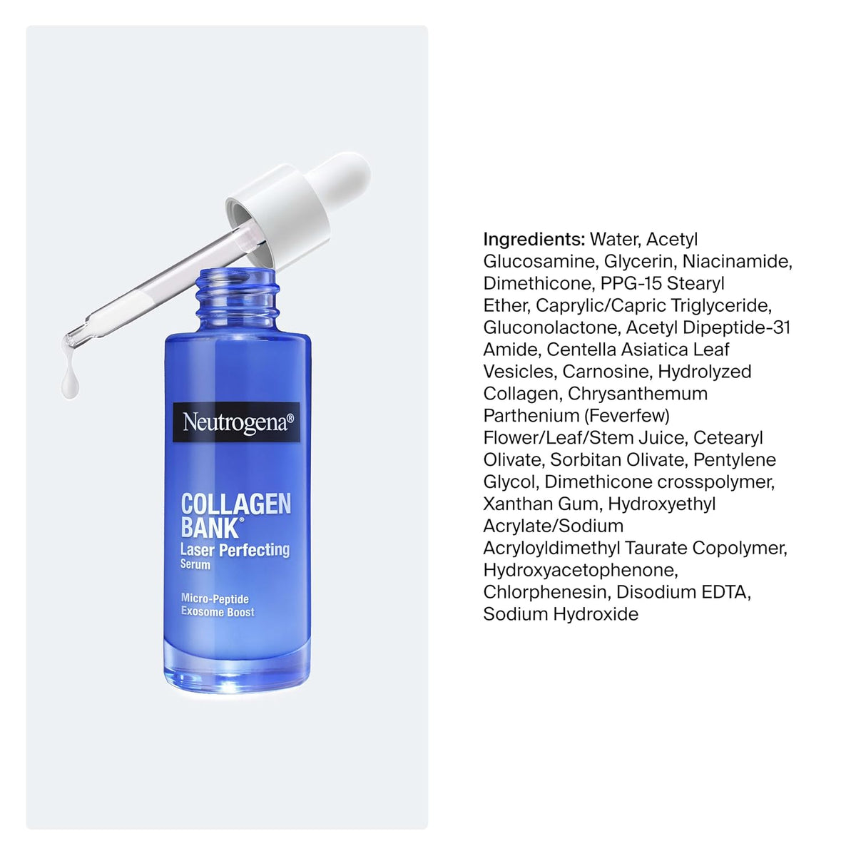 Neutrogena Collagen Bank - Suero facial perfeccionador láser, 1 onz...