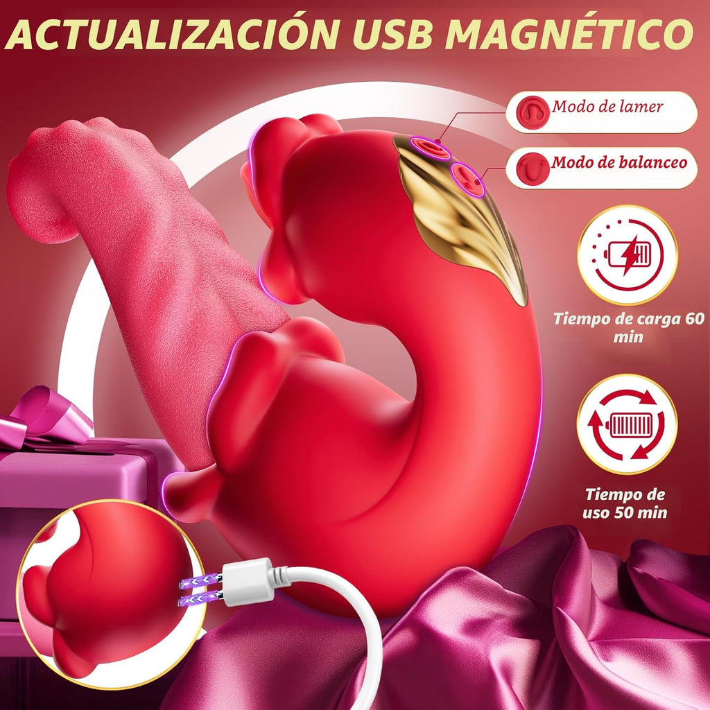 Juguetes sexuales vibrador de lengua realista para mujeres \u2013 1...