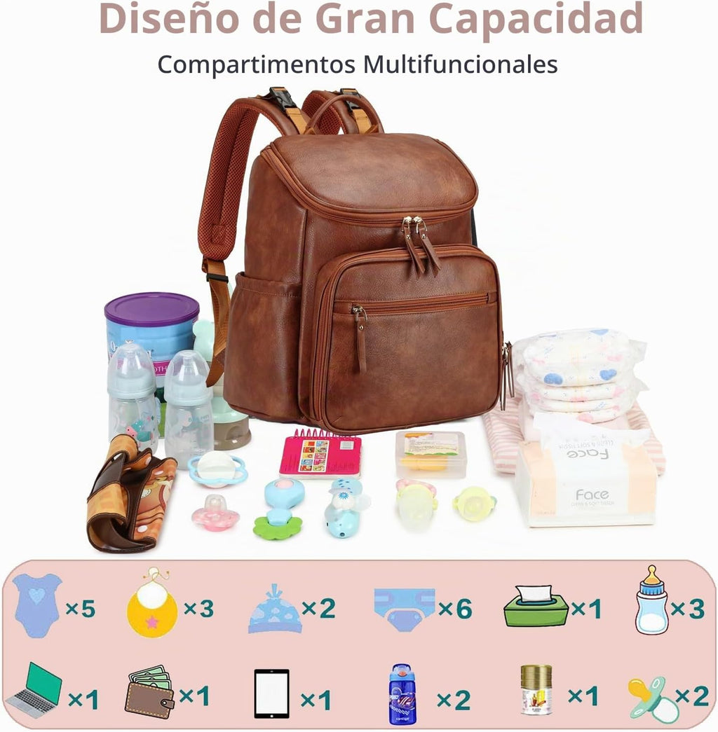 LORADI Mochila ligera para pañales, mediana | Clips para cochecito,...