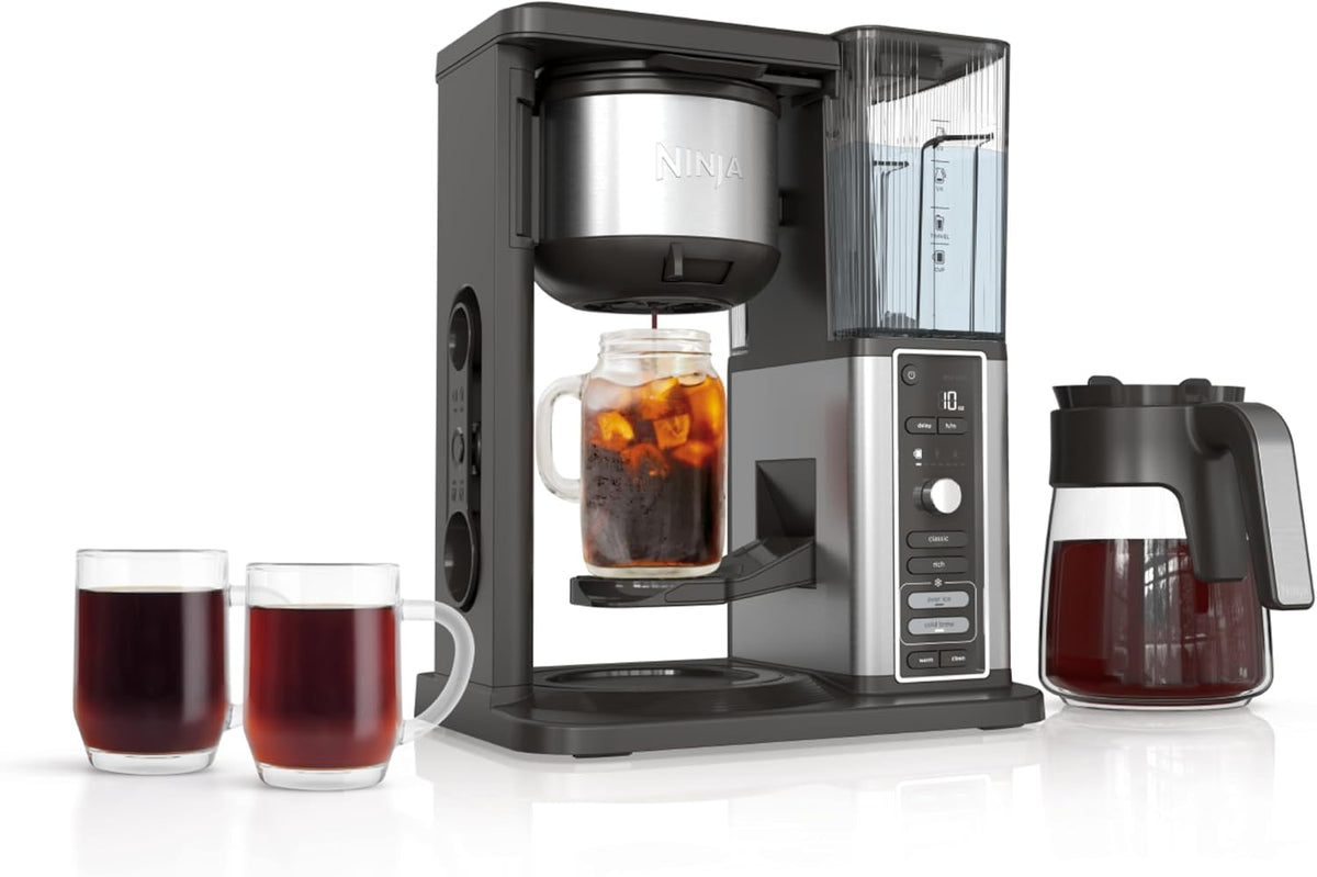 Cafetera Ninja Hot &amp; Iced XL con Rapid Cold Brew, 4 estilos de...