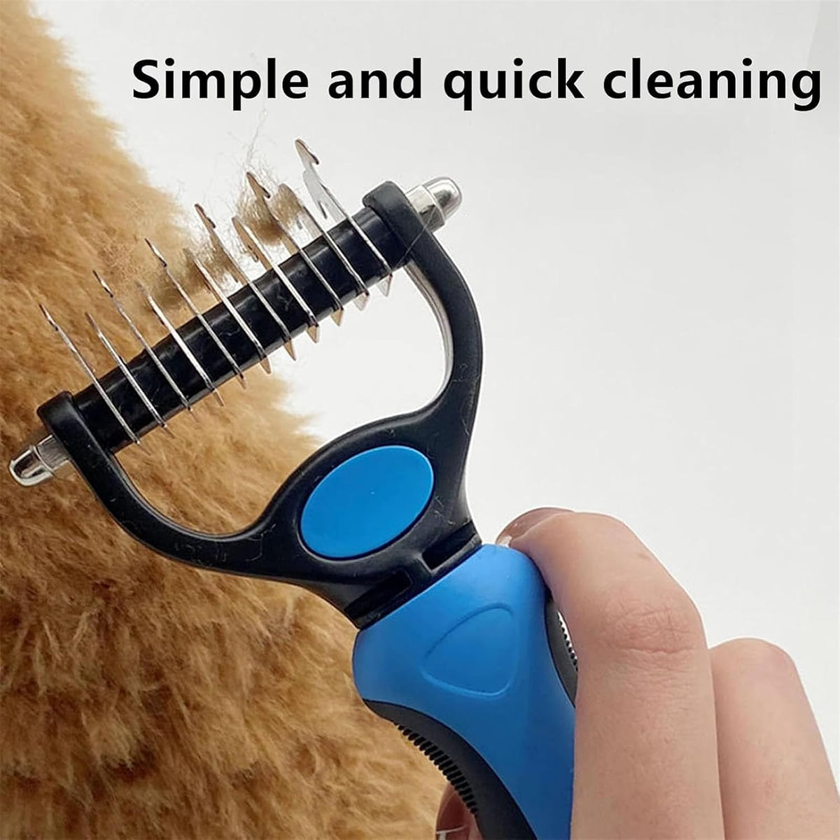 Pet Pro - Herramienta de aseo personal, cepillo para perros 2 en 1...
