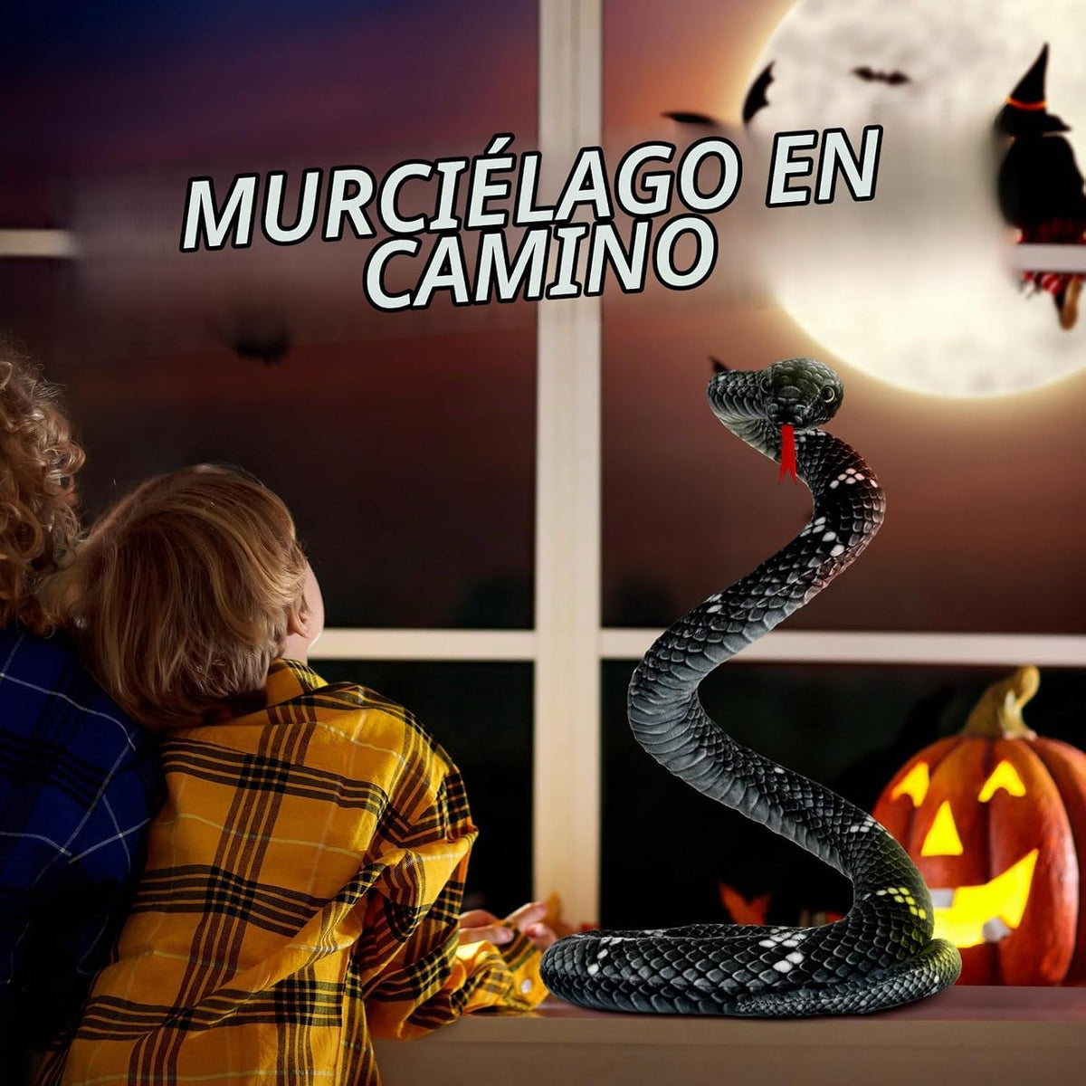 Hiboom Peluche de serpiente gigante de 71 pulgadas, juguete de boa...