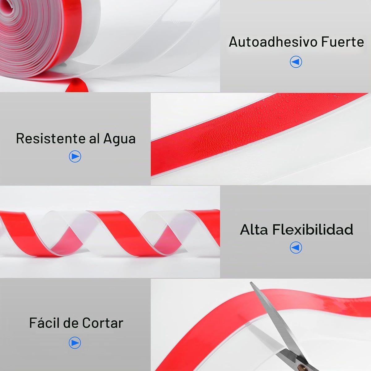 ToLanbbt Tira de sellado resistente a la intemperie de silicona par...