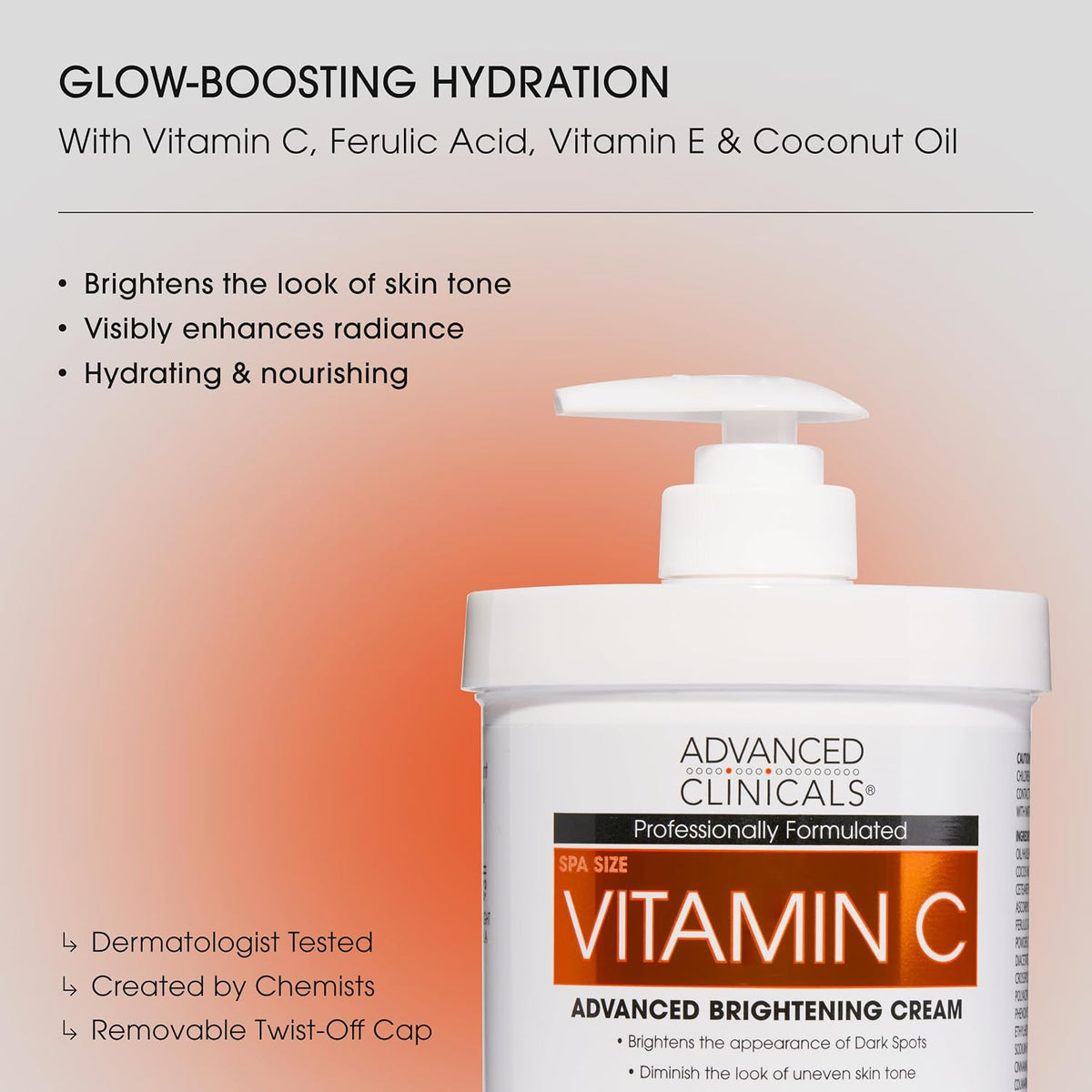 Advanced Clinicals Crema de vitamina C Loción corporal iluminadora...