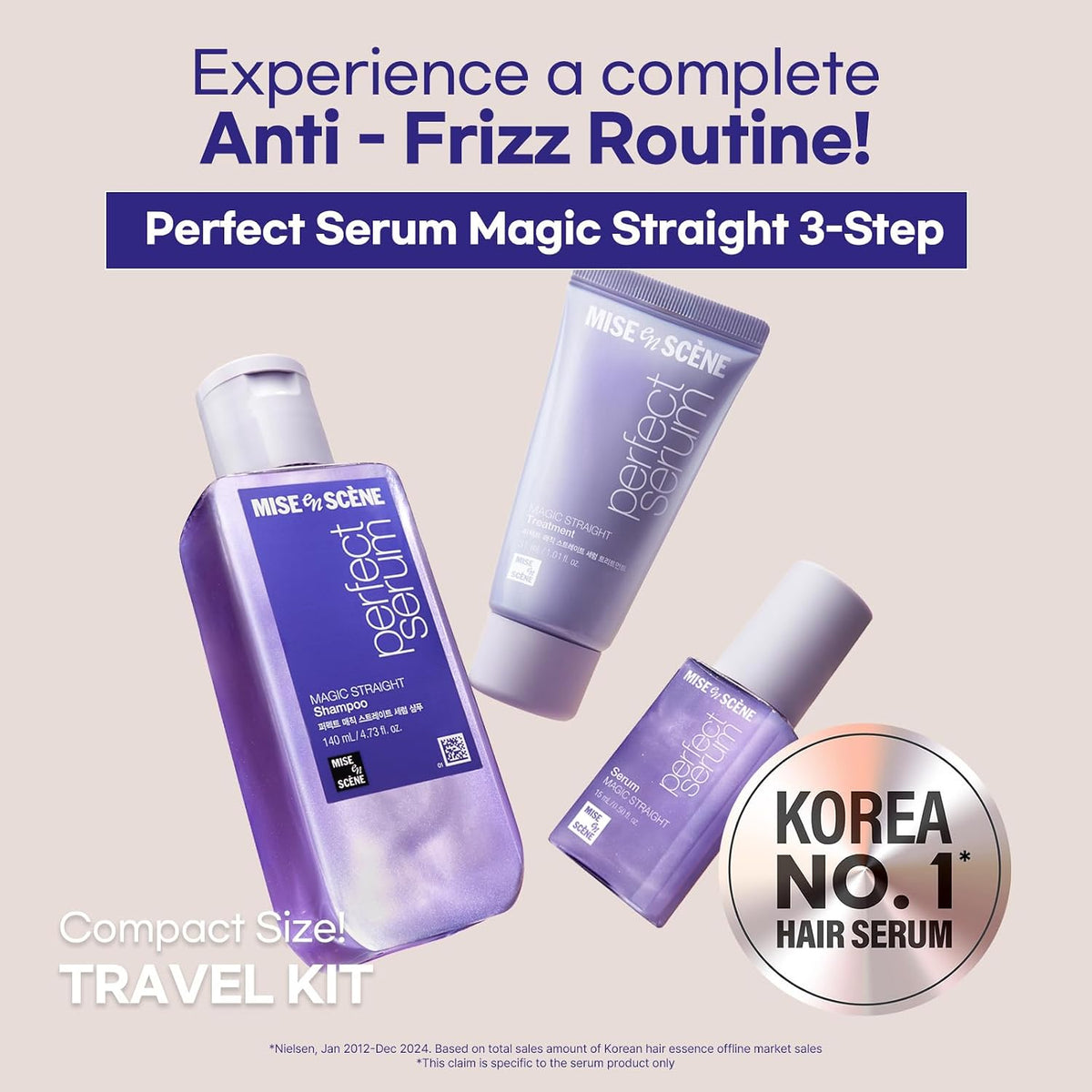 Mise En Scene Kit de viaje Magic Straigth Serum para el cuidado del...